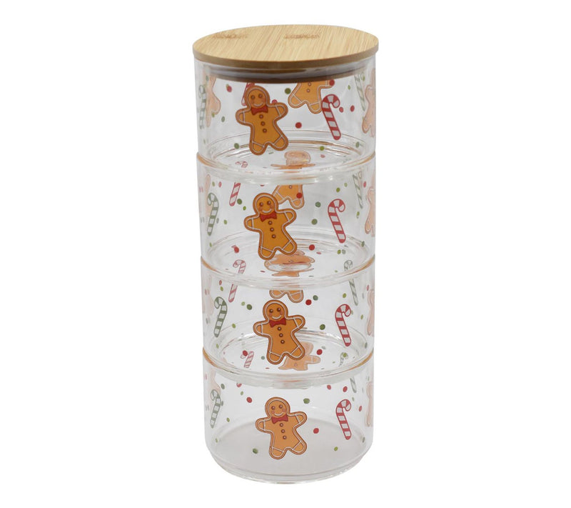 Temp-tations Stackable 18-oz Glass Bowls with Wood Lids — View 4