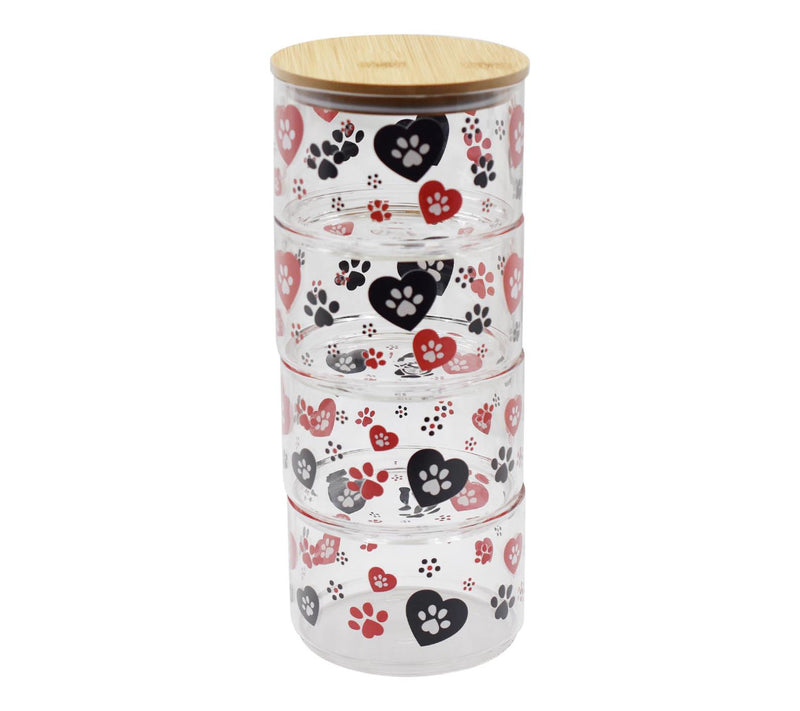 Temp-tations Stackable 18-oz Glass Bowls with Wood Lids — View 8