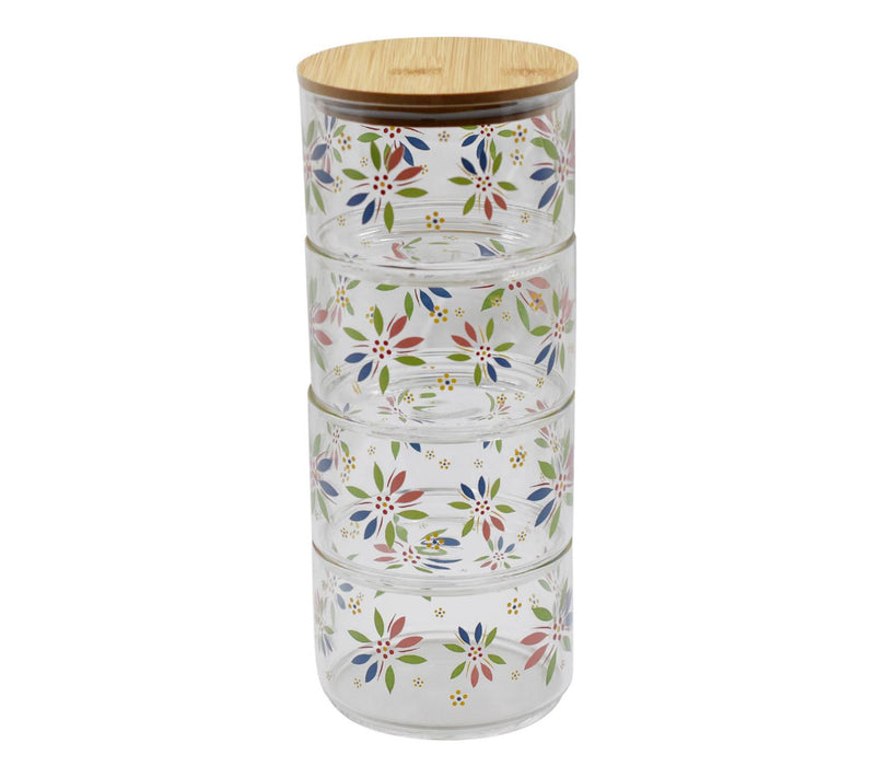 Temp-tations Stackable 18-oz Glass Bowls with Wood Lids — View 6