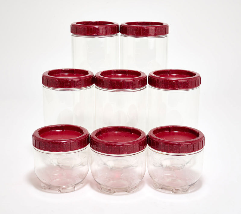 LocknLock 8-Piece Interlockling Round Canisters — View 11