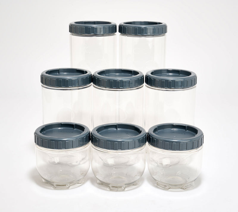 LocknLock 8-Piece Interlockling Round Canisters — View 13