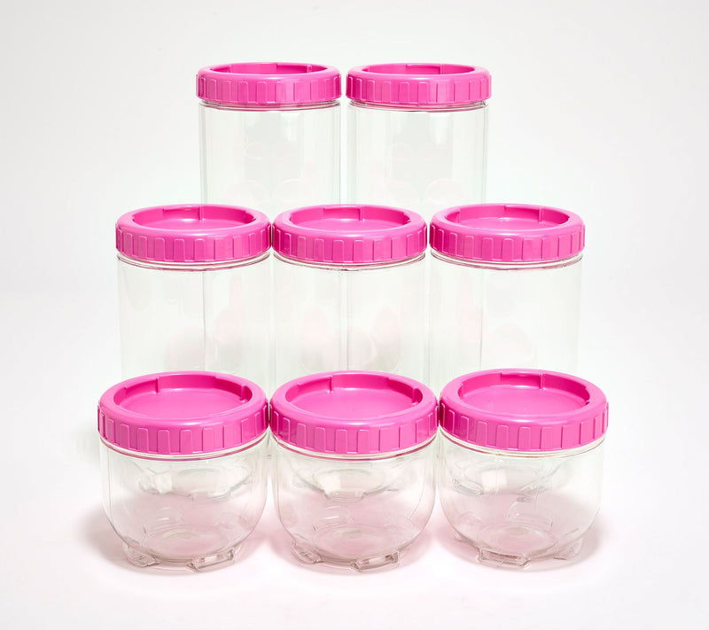 LocknLock 8-Piece Interlockling Round Canisters — Main view