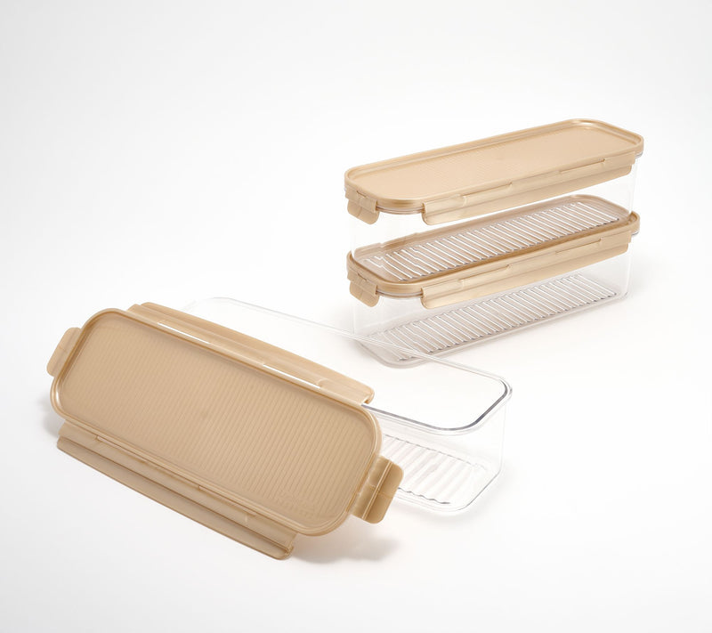 LocknLock Set of (3) 7.5-Cup Tritan Rectangles — View 14