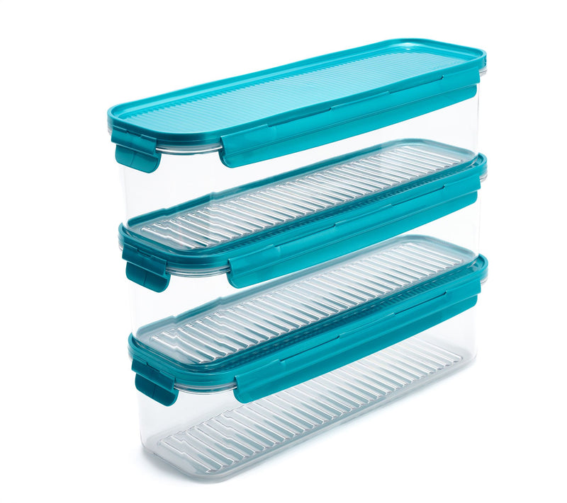 LocknLock Set of (3) 7.5-Cup Tritan Rectangles — View 12