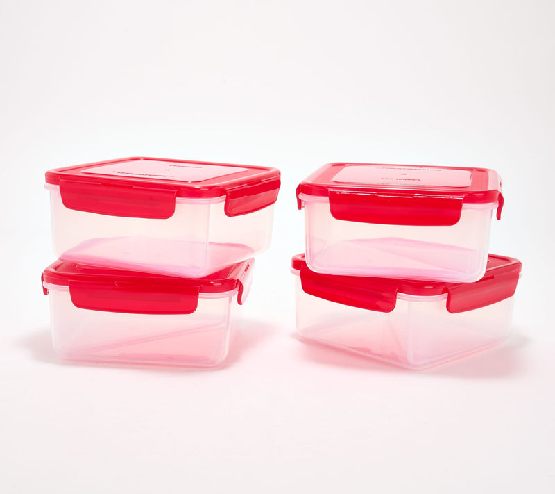 LocknLock Set of 4 Sandwich Squares w/ Insert Trays — View 15