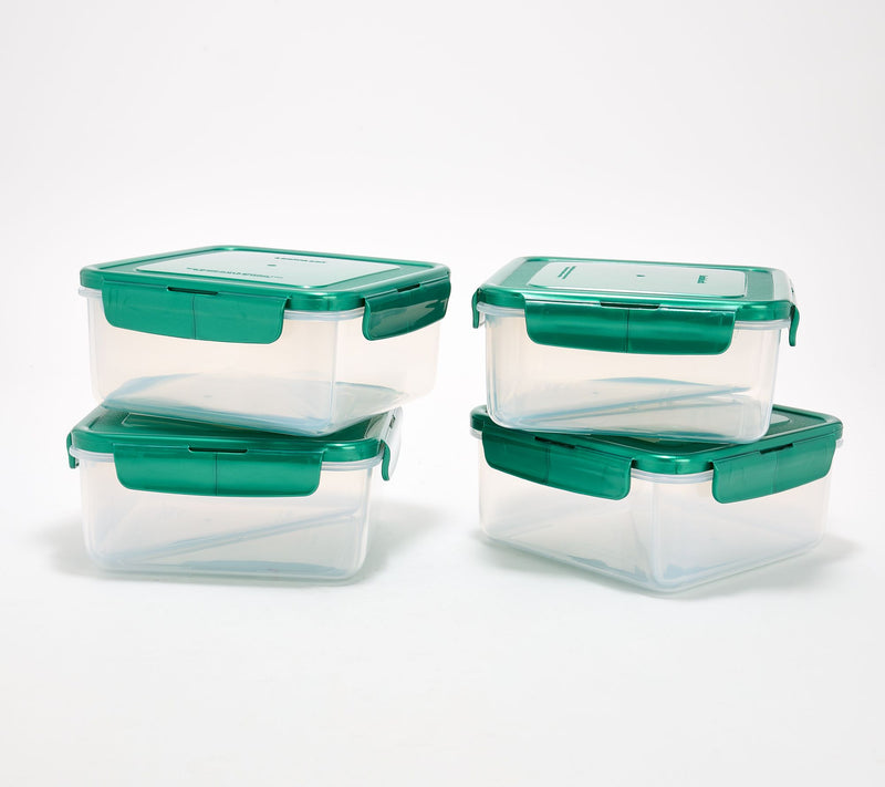 LocknLock Set of 4 Sandwich Squares w/ Insert Trays — View 9