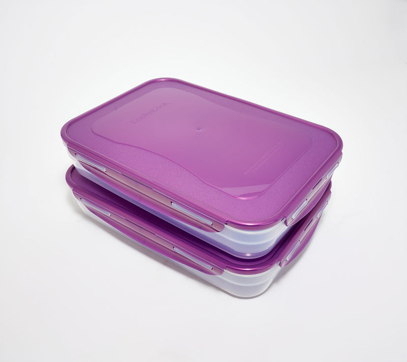 LocknLock Set of (2) 14-Cup Rectangle Containers — View 16