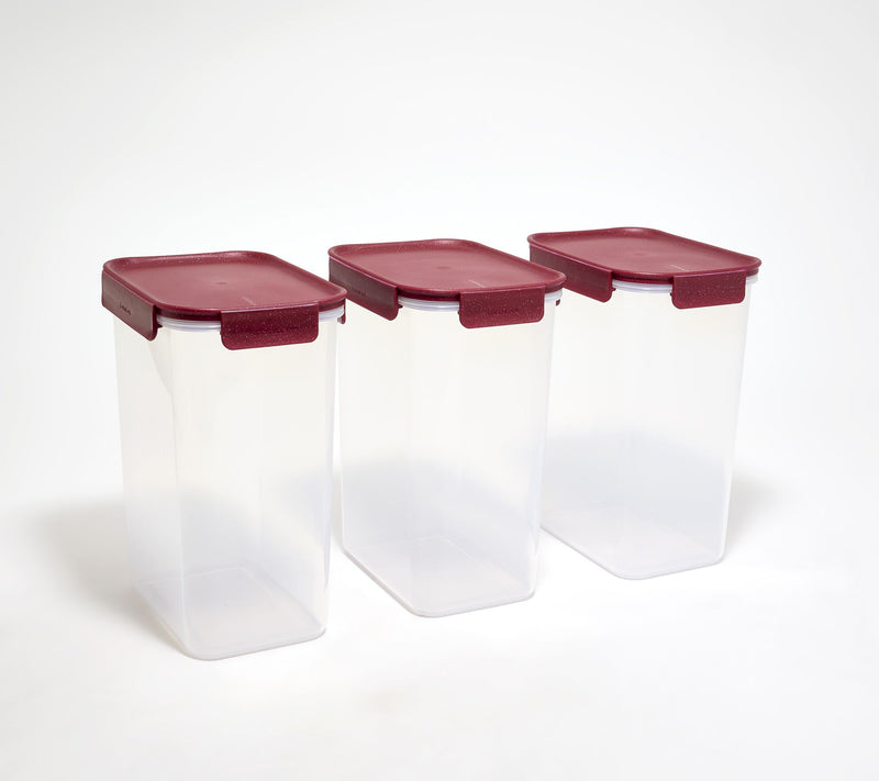LocknLock Set of (3) 17-Cup Tall Pantry Containers — Main view
