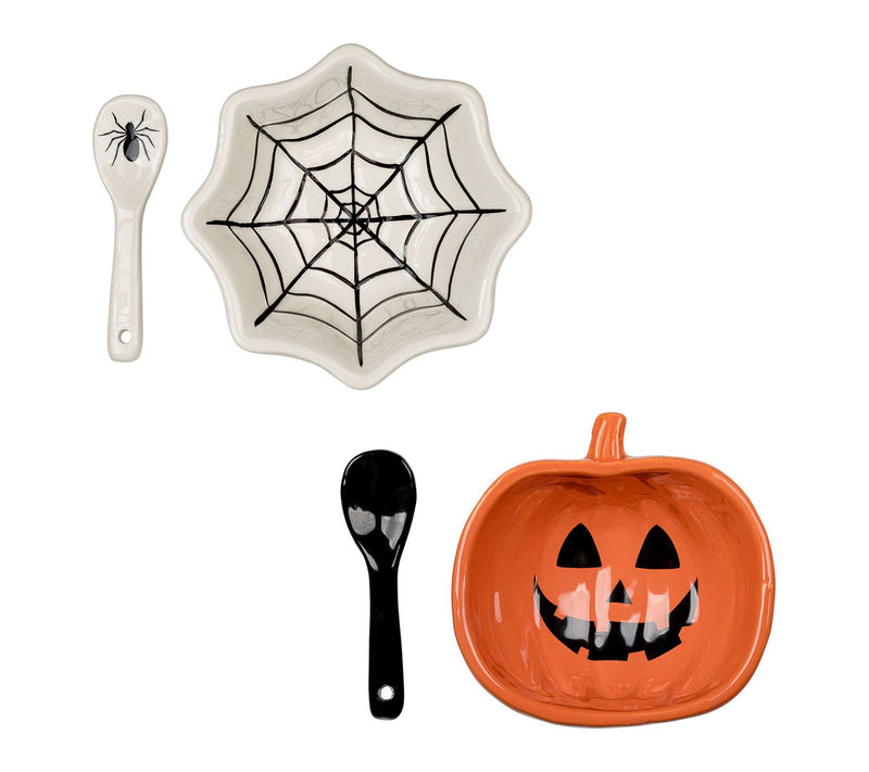 10 Strawberry Street Pumpkin & Web Dip ServingSet — Main view