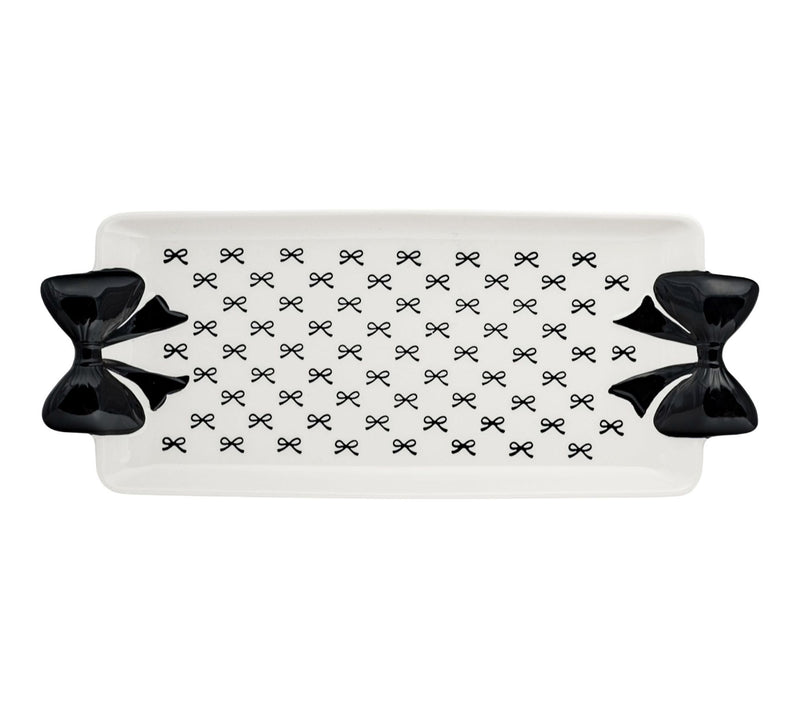 10 Strawberry Street Set of 2 Black Bow Serving Tray — View 5