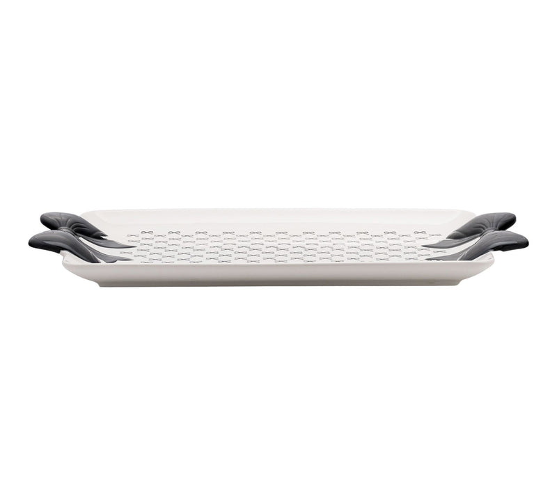 10 Strawberry Street Set of 2 Black Bow Serving Tray — View 4