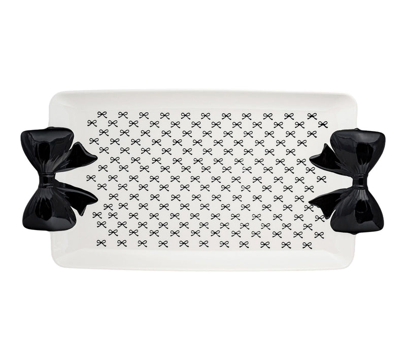10 Strawberry Street Set of 2 Black Bow Serving Tray — View 3