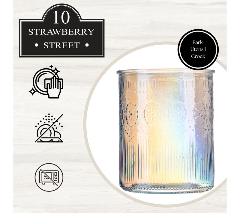 10 Strawberry Street Park Glass Utensil Crock — View 7