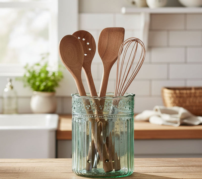 10 Strawberry Street Park Glass Utensil Crock — View 5
