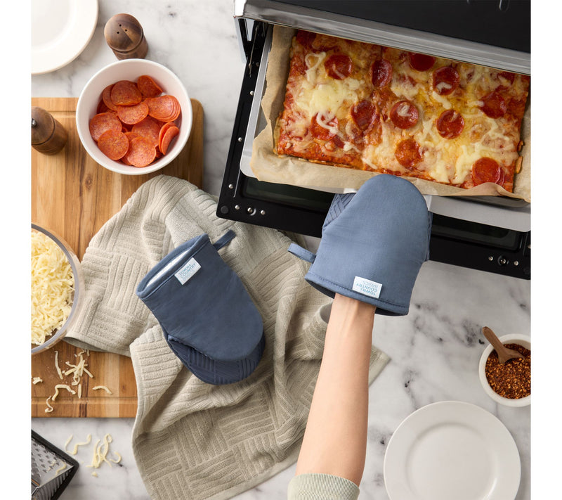 Town & Country Basics Basketweave Mini Oven Mitts 2-Pack Set — View 2