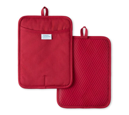 Town & Country Basics Basketweave Pot Holders 2-Pack Set