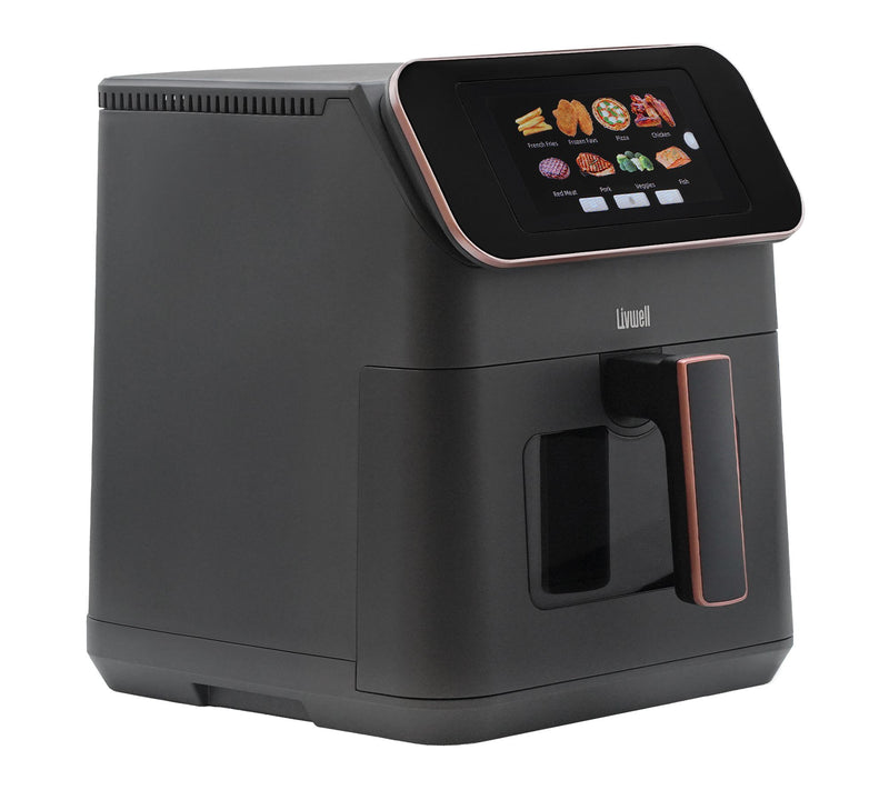 Livwell 7Qt Touch IQ Air Fryer with Presets and 200 Recipes — View 3