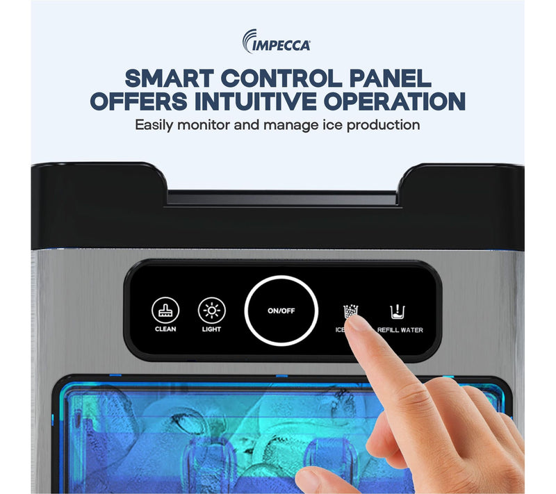 Impecca Countertop Self Cleaning 35lb Soft Nugget Ice Maker — View 3