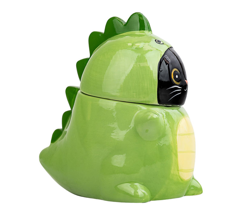 10 Strawberry Street Dino Cat Cookie Jar — View 4