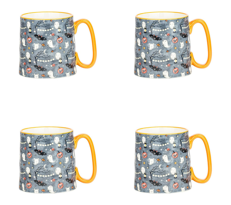 10 Strawberry Street Set of 4 Bella Halloween Harvest Mugs — Main view
