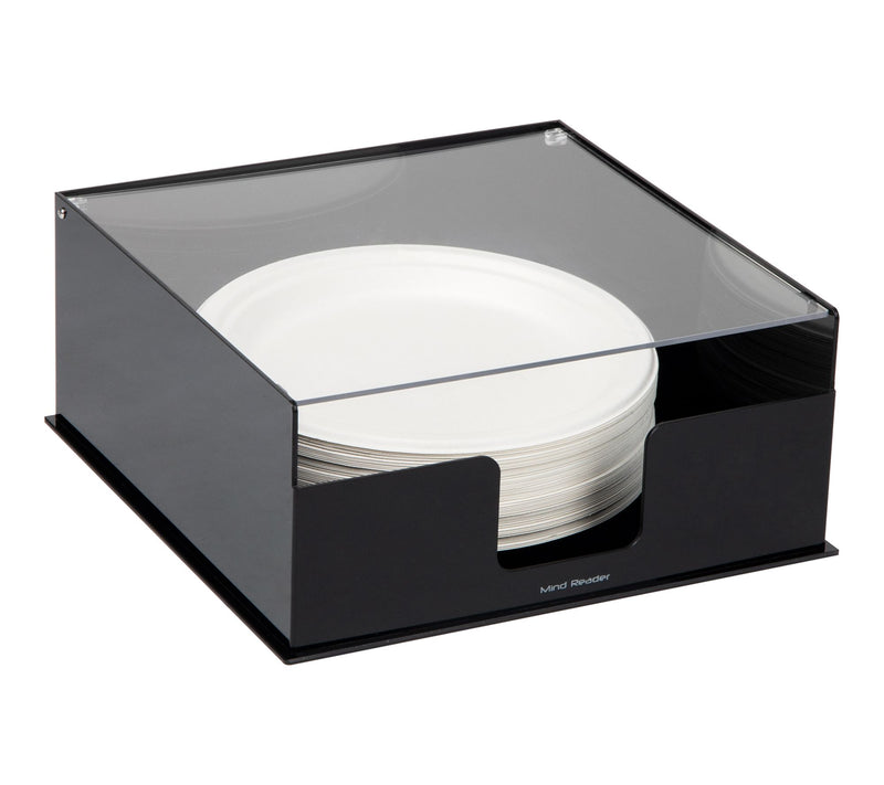 Mind Reader Paper Plate Covered Dispenser Holder — Main view