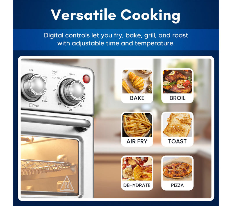 Elite Cuisine 8L Air Fryer Convection Toaster Oven w/ Broiler — View 6