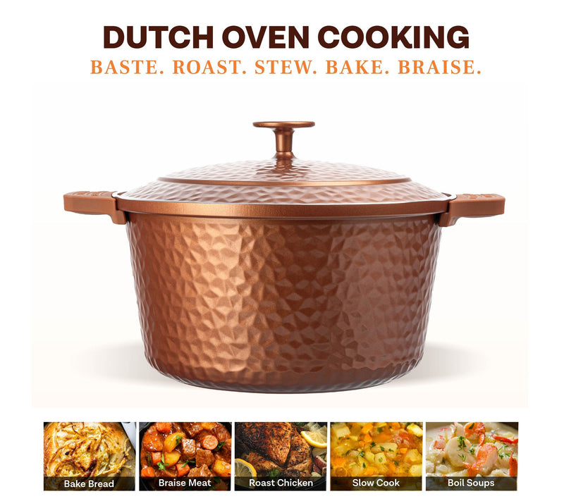 Gotham Steel 5 Quart Nonstick Ceramic HammeredDutch Oven — View 6