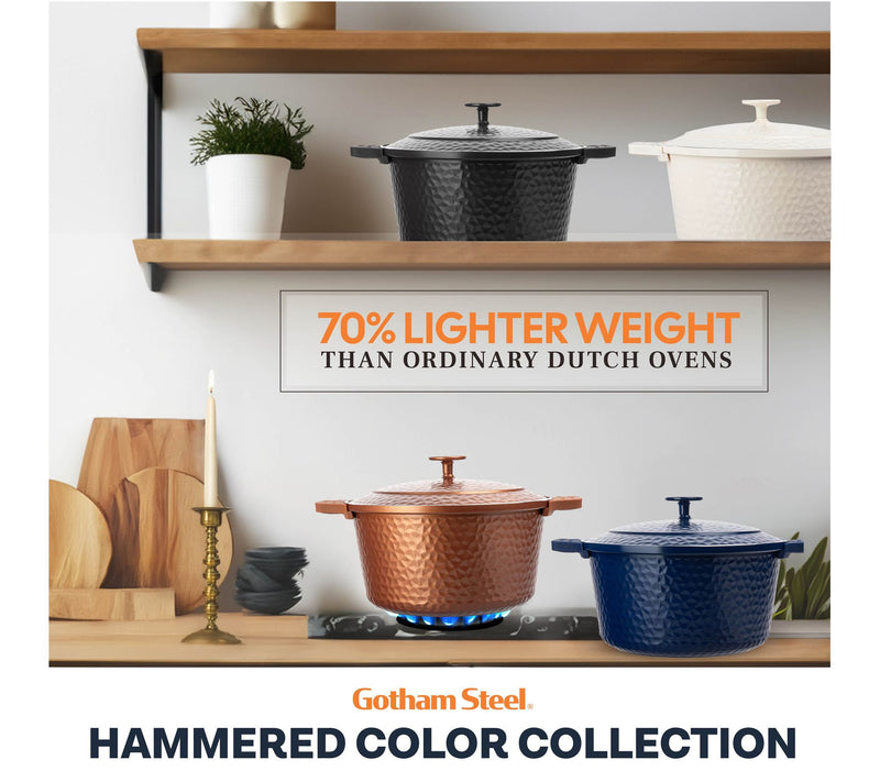 Gotham Steel 5 Quart Nonstick Ceramic HammeredDutch Oven — View 9