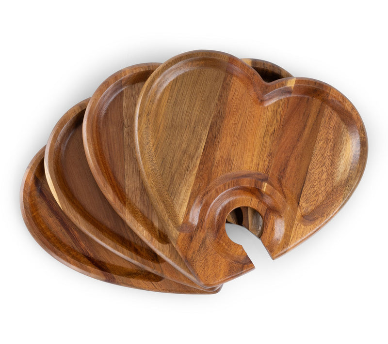 Toscana Heart Shaped Wine Appetizer Plate Set of 4 — Main view