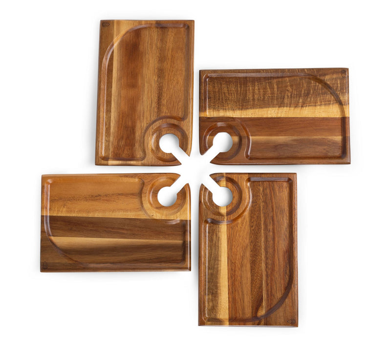 Toscana Rectangle Wine Appetizer Plate Set of 4 — View 2