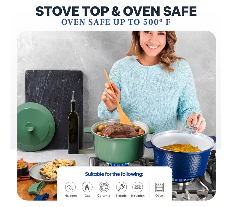 Gotham Steel 5 Quart Ceramic Nonstick Lightweig ht Dutch Oven — View 4