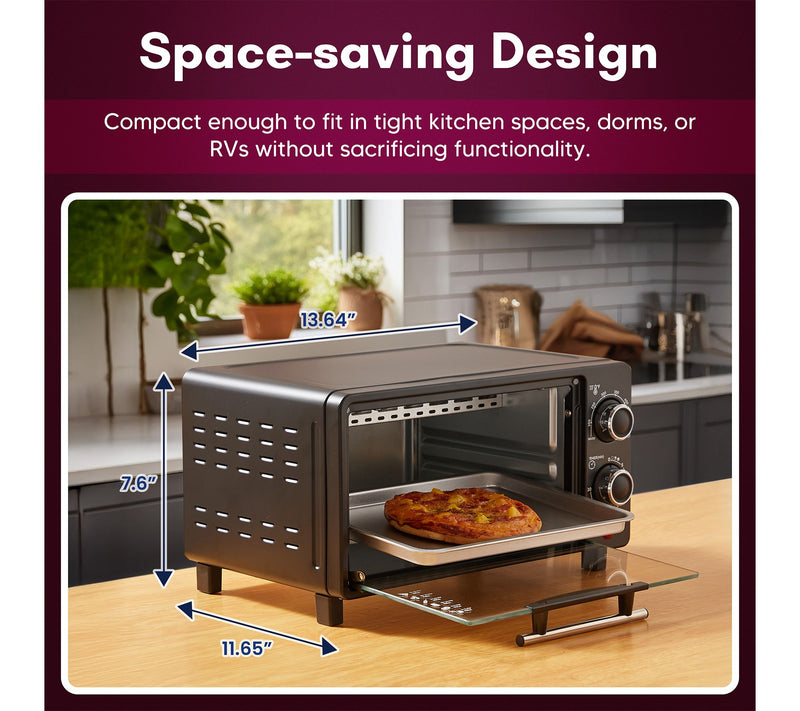 Elite Cuisine 4-slice 9.5 QT Toaster Oven Broiler — View 5
