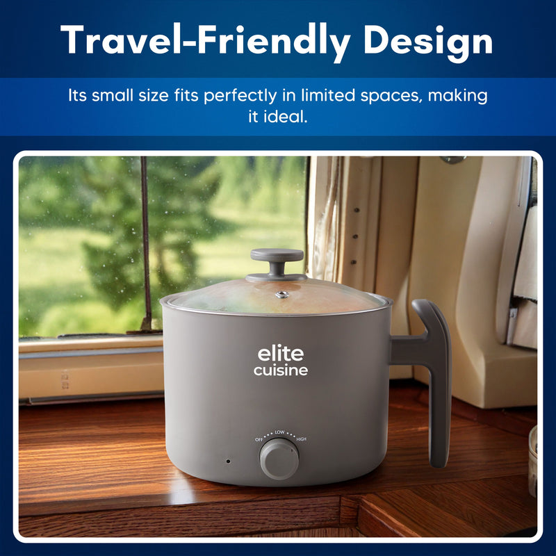 Elite Cuisine 1.25qt Noodle Express Hot Pot — View 2