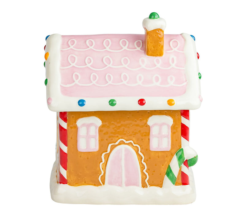 10 Strawberry Street Gingerbread Cottage Canister — Main view