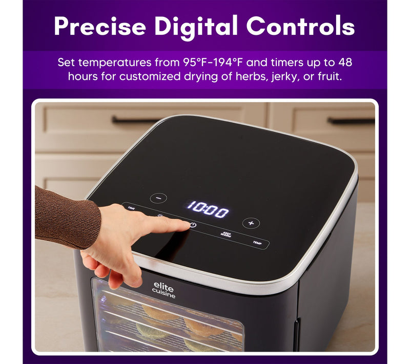 Elite Cuisine 5-Tray Stainless Steel Digital Food Dehydrator — View 2