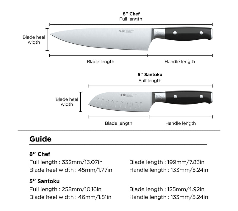 Ninja Foodi Premium 2-Piece Chef and Santoku Knife Set — View 8