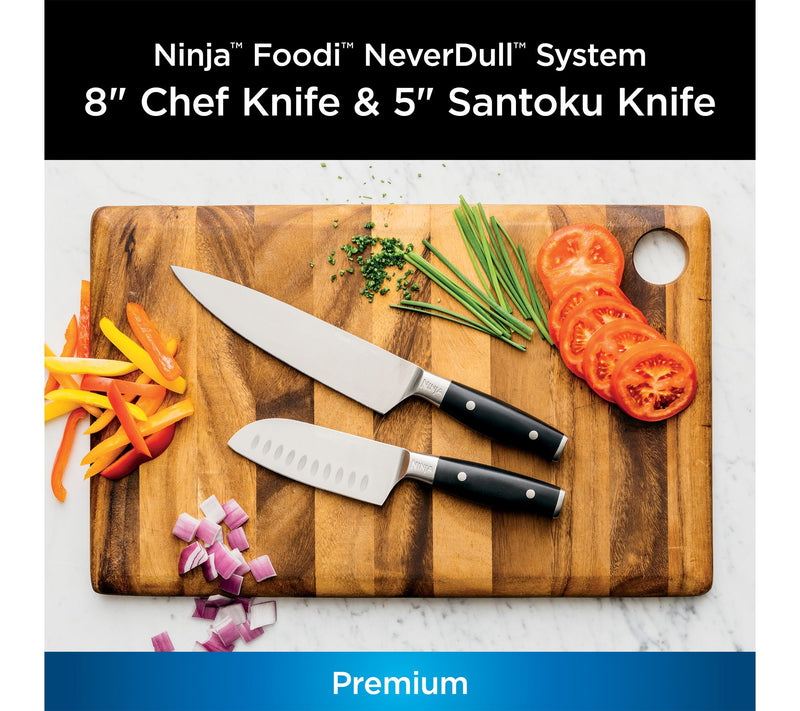 Ninja Foodi Premium 2-Piece Chef and Santoku Knife Set — View 2