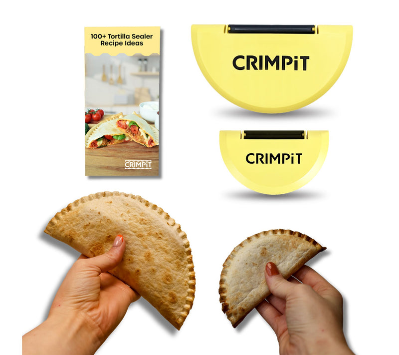 CRIMPIT 2-Piece Tortilla Wrap Sealer Set w/ Recipe Booklet — Main view