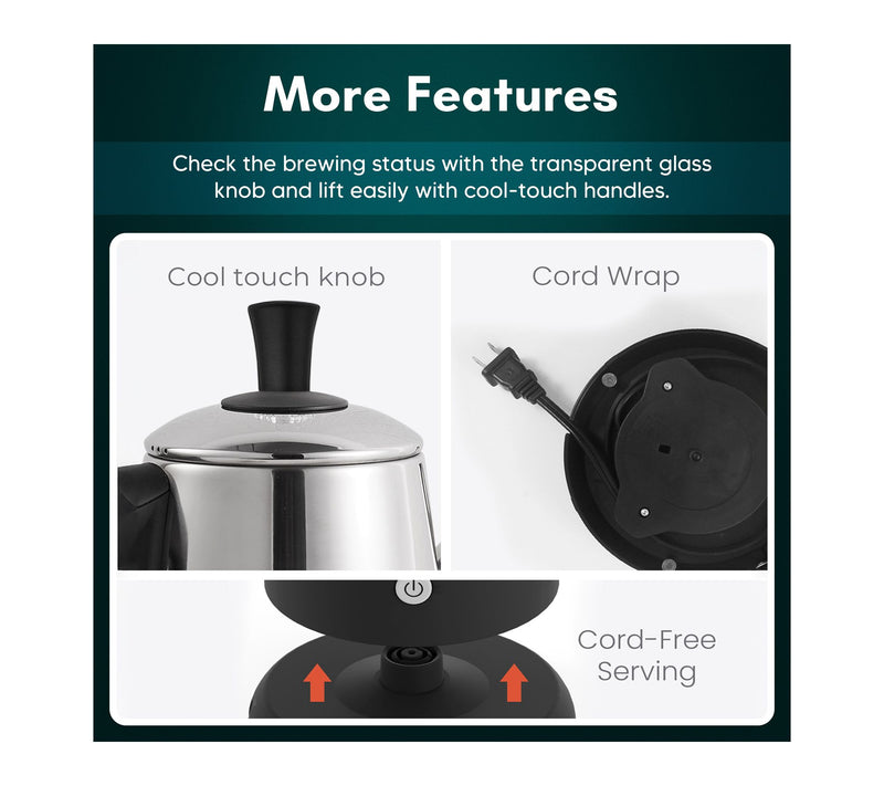 Elite Cuisine 12-Cup Electric Coffee Percolator — View 4