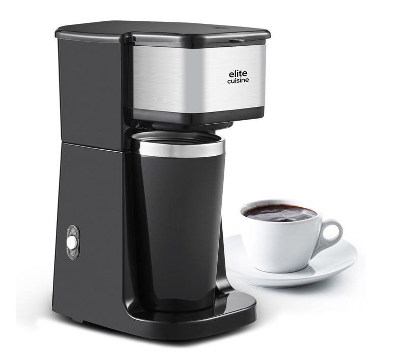Elite Cuisine Personal Coffee Maker w/ SS Travel Mug — View 7
