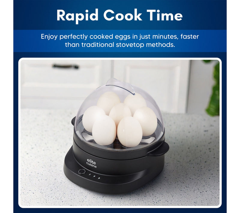 Elite Cuisine 7-Egg Cooker EGGSYNC w/ Voice Alerts — View 2
