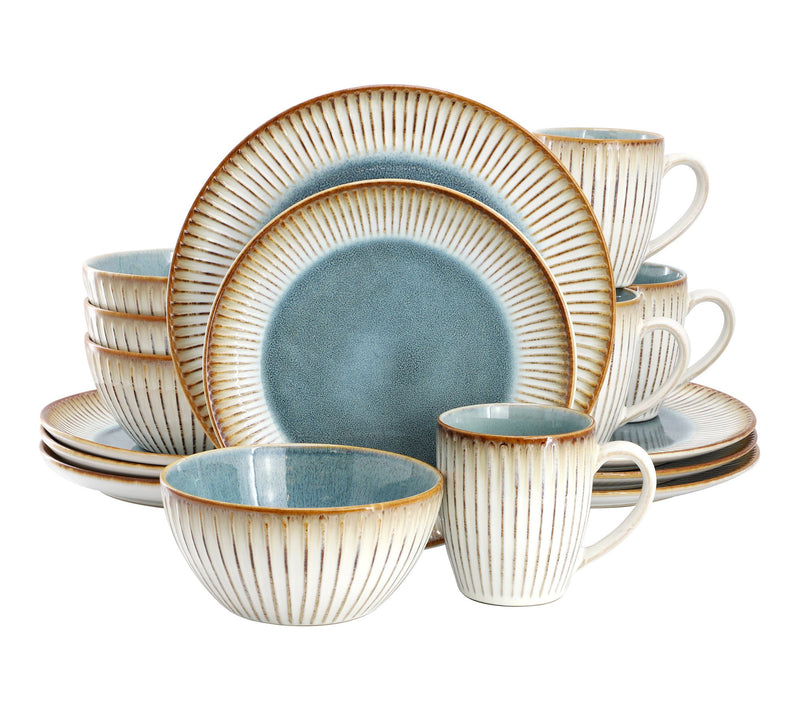 Elama 16 Piece Stoneware Dinnerware Set — Main view