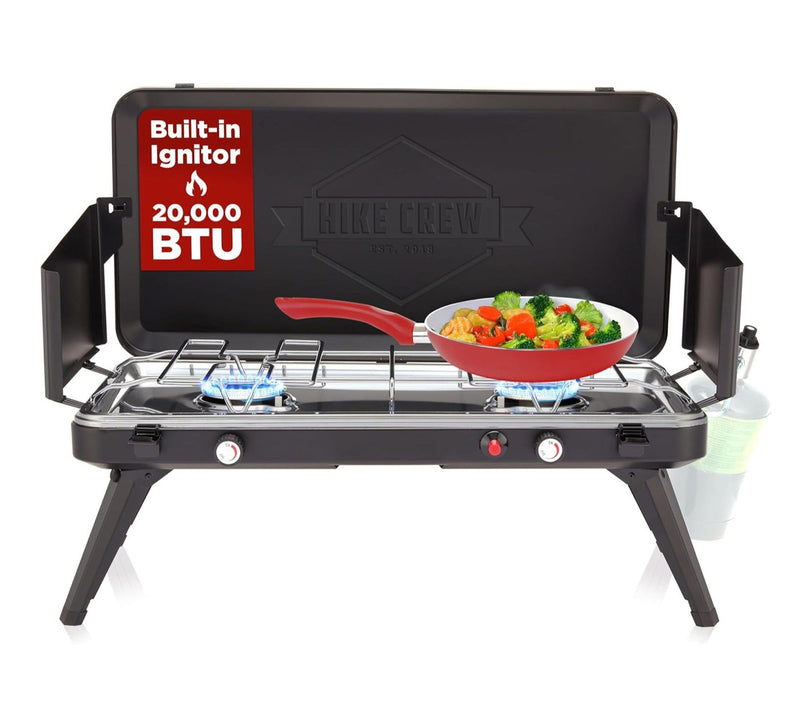 Hike Crew 2-Burner Gas Camping Stove - 20,000 BTU — View 9