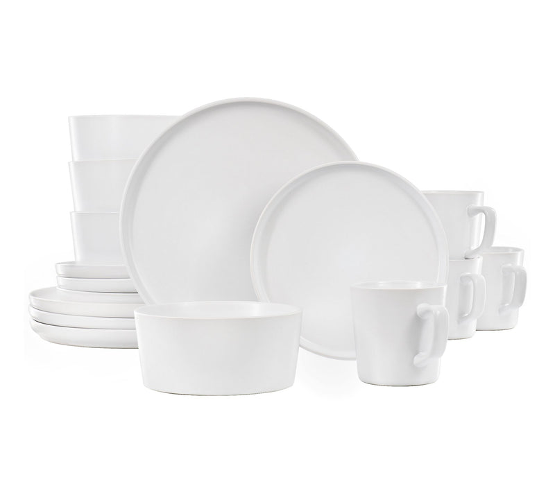 Elama Luxmatte White 16 Piece Dinnerware Set — View 10