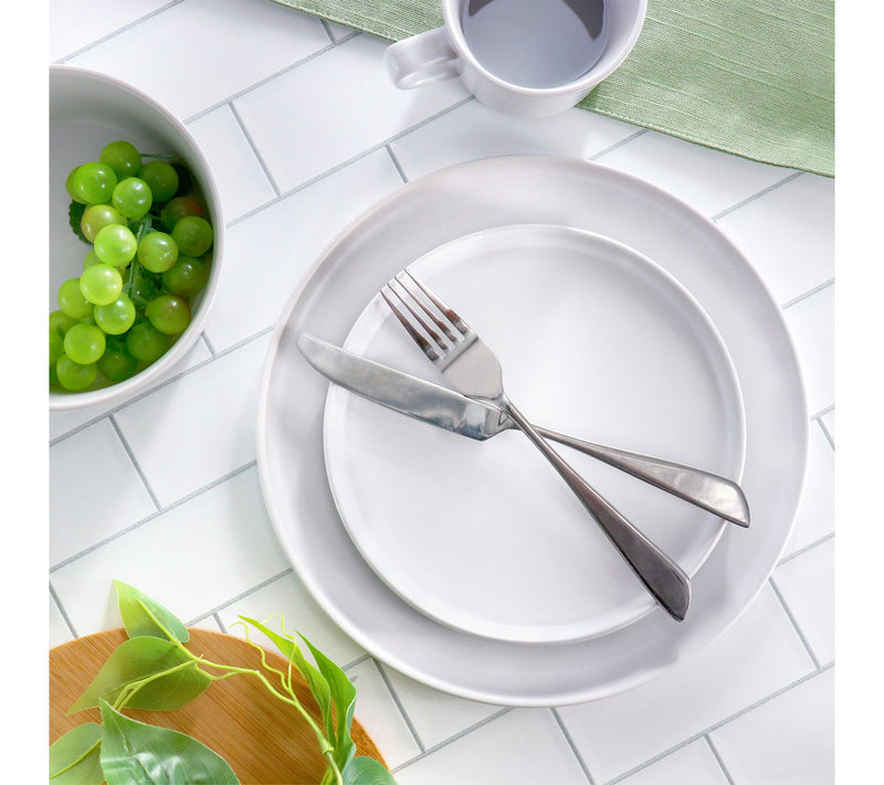 Elama Luxmatte White 16 Piece Dinnerware Set — View 8