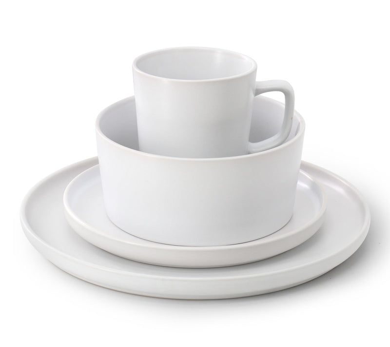 Elama Luxmatte White 16 Piece Dinnerware Set — View 2