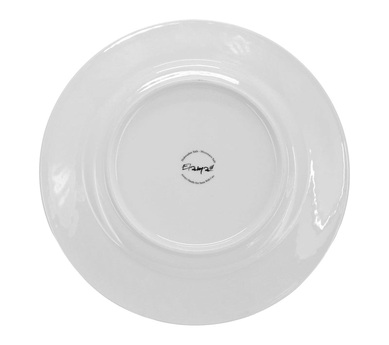 Elama Julia 16 Piece Scalloped Double Bowl Dinnerware Set — View 7
