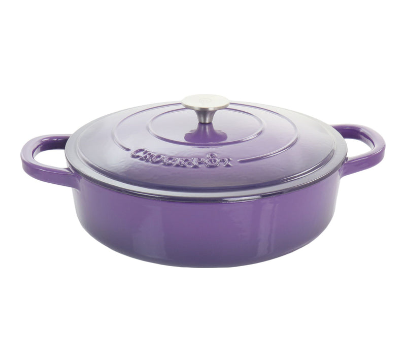 Crock-Pot Artisan 2pc 5qt Enameled  Braiser with Lid Lavender — View 6