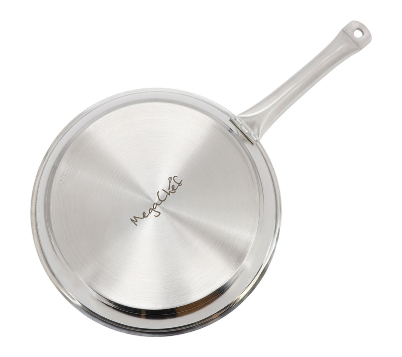 MegaChef  Professional Kitchen 10in Round Fry Pan Silver — View 5
