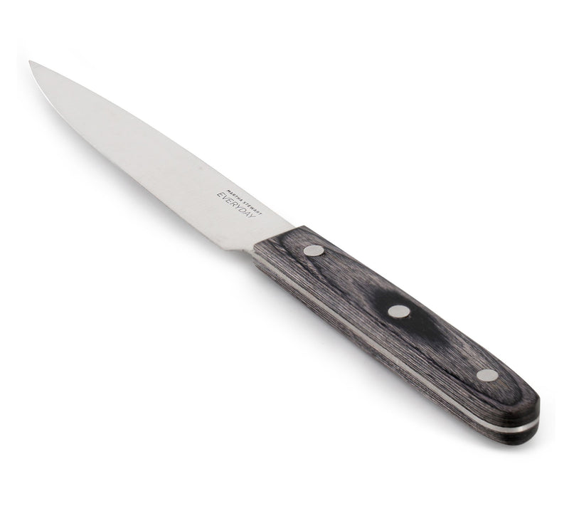 Martha Stewart 5in Utility Knife in Dark Gray with Wood Handle — View 2